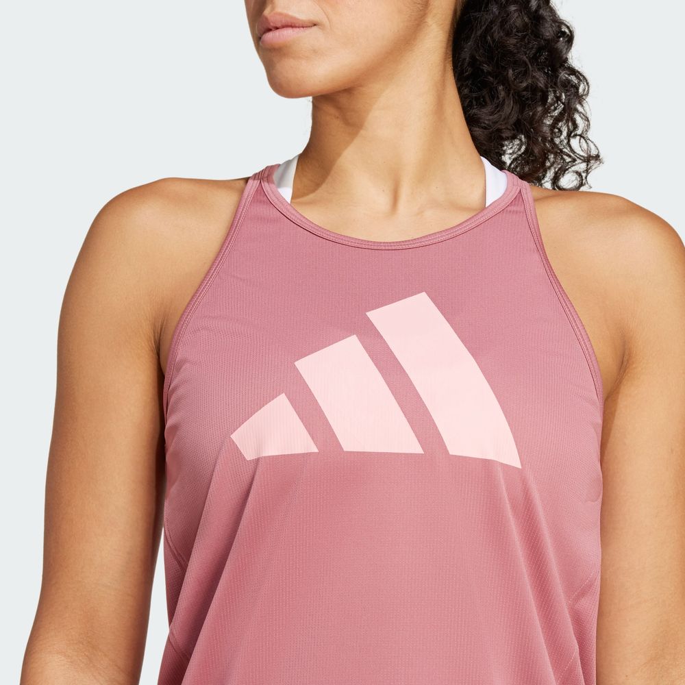 Foto 8 pulgar | Playera Sin Mangas Run It Adidas Rojo Mujer