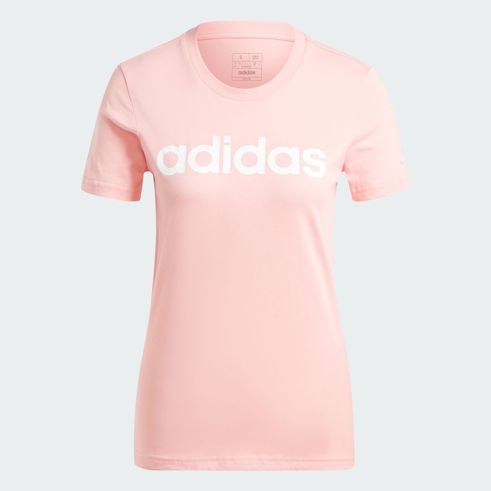 Foto 4 pulgar | Playera Loungewear Essentials Logo Ajustada Adidas Rosa Mujer