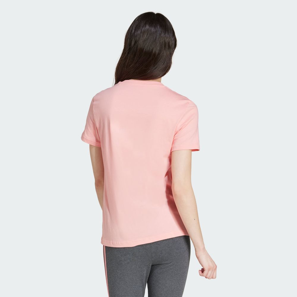 Foto 6 pulgar | Playera Loungewear Essentials Logo Ajustada Adidas Rosa Mujer