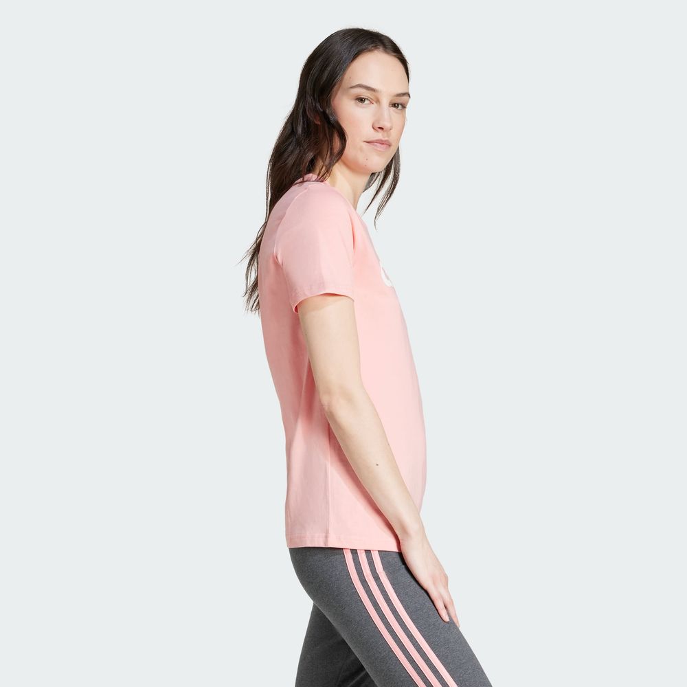 Foto 7 pulgar | Playera Loungewear Essentials Logo Ajustada Adidas Rosa Mujer