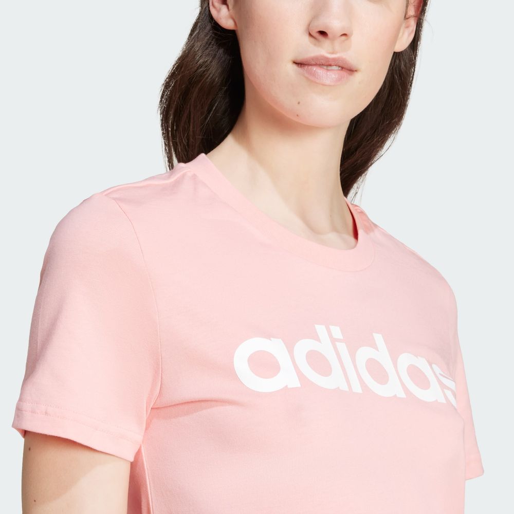 Foto 8 pulgar | Playera Loungewear Essentials Logo Ajustada Adidas Rosa Mujer