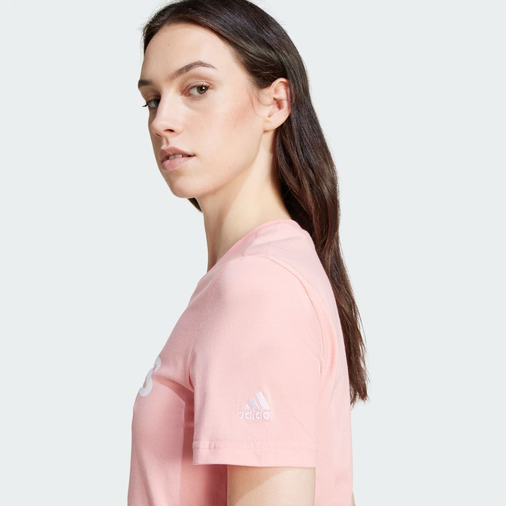 Foto 9 pulgar | Playera Loungewear Essentials Logo Ajustada Adidas Rosa Mujer