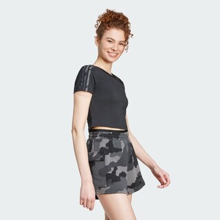 Foto 6 | Playera Essentials 3 Franjas Estampado De Camuflaje Adidas Negro Mujer