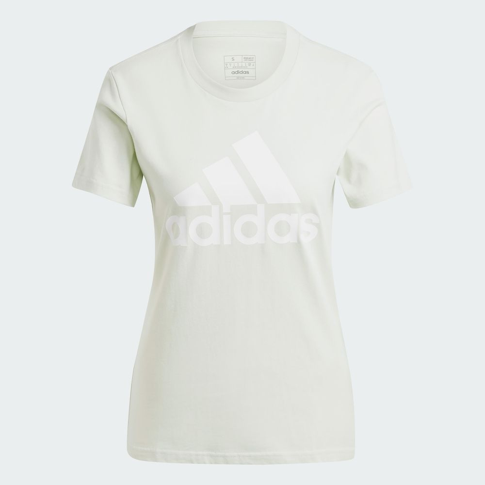 Foto 3 | Playera Loungewear Essentials Logo Adidas Verde Mujer