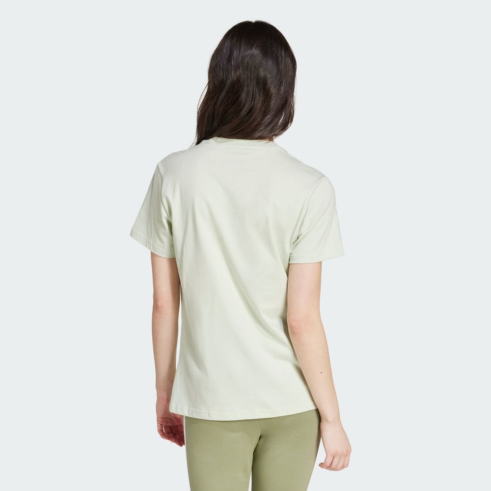 Foto 6 pulgar | Playera Loungewear Essentials Logo Adidas Verde Mujer