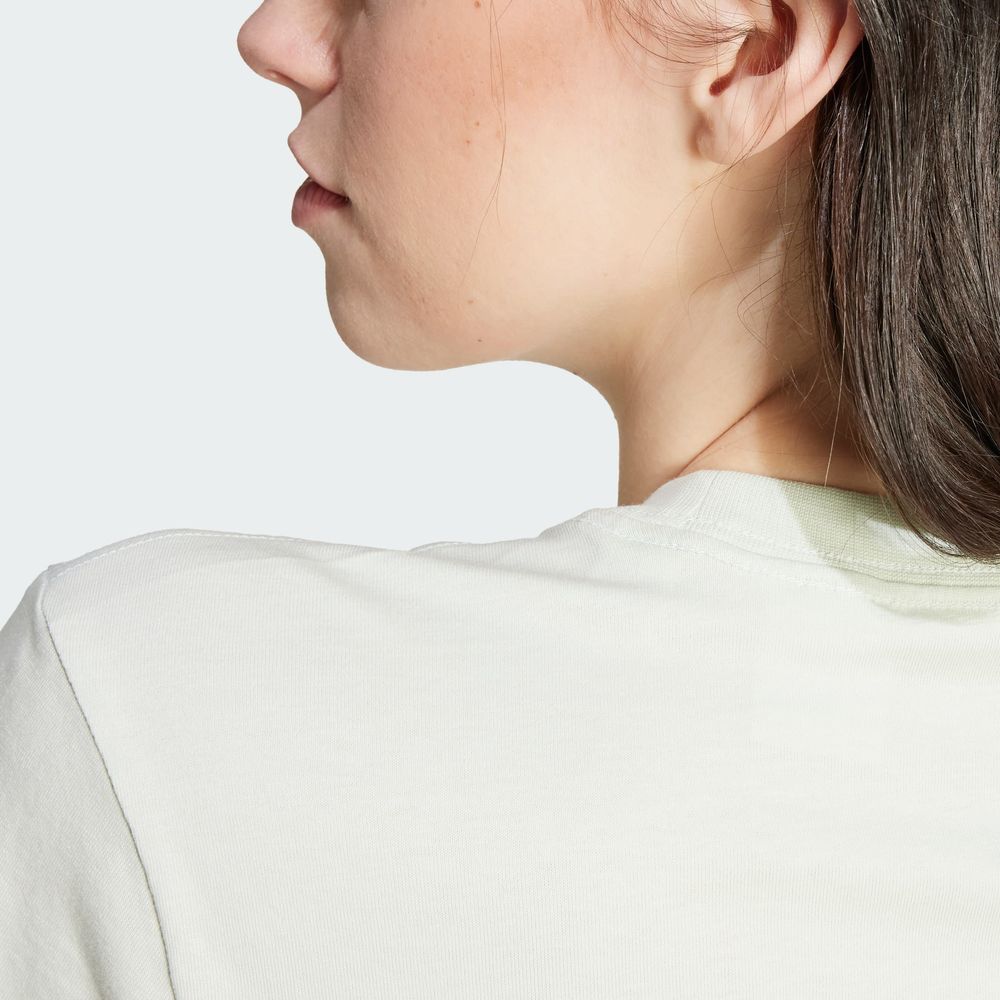 Foto 9 pulgar | Playera Loungewear Essentials Logo Adidas Verde Mujer