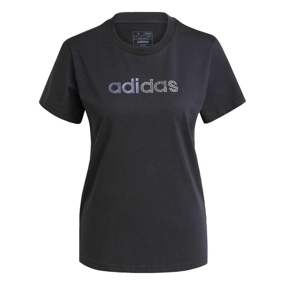 Foto 2 pulgar | Playera Holiday Estampada Adidas Negro Mujer