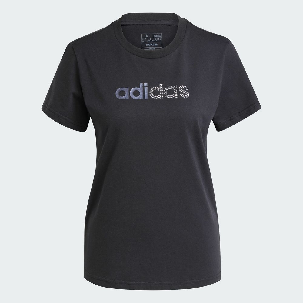 Foto 4 pulgar | Playera Holiday Estampada Adidas Negro Mujer