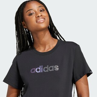 Foto 7 | Playera Holiday Estampada Adidas Negro Mujer
