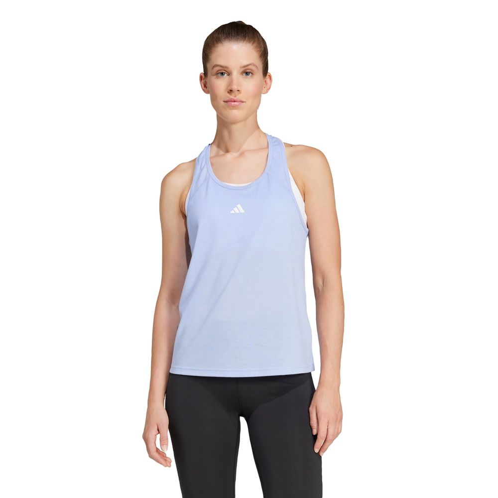 Foto 3 pulgar | Playera Sin Mangas Train Essentials Minimal Branding Racerback Adidas Azul Mujer