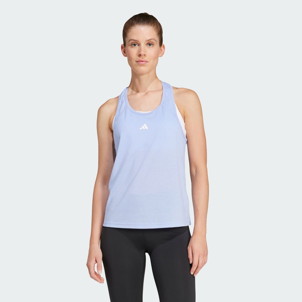 Foto 5 pulgar | Playera Sin Mangas Train Essentials Minimal Branding Racerback Adidas Azul Mujer