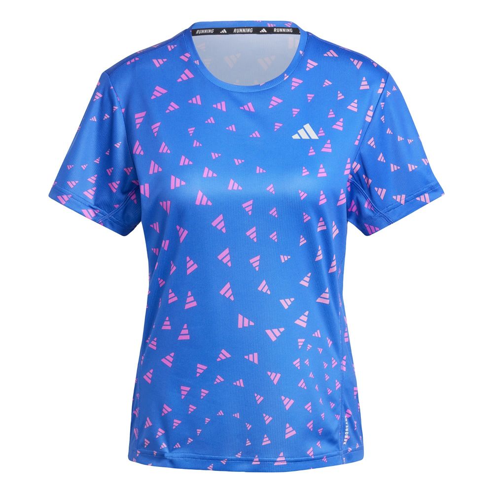 Foto 2 pulgar | Playera Estampada Aeroready Adidas Azul Mujer