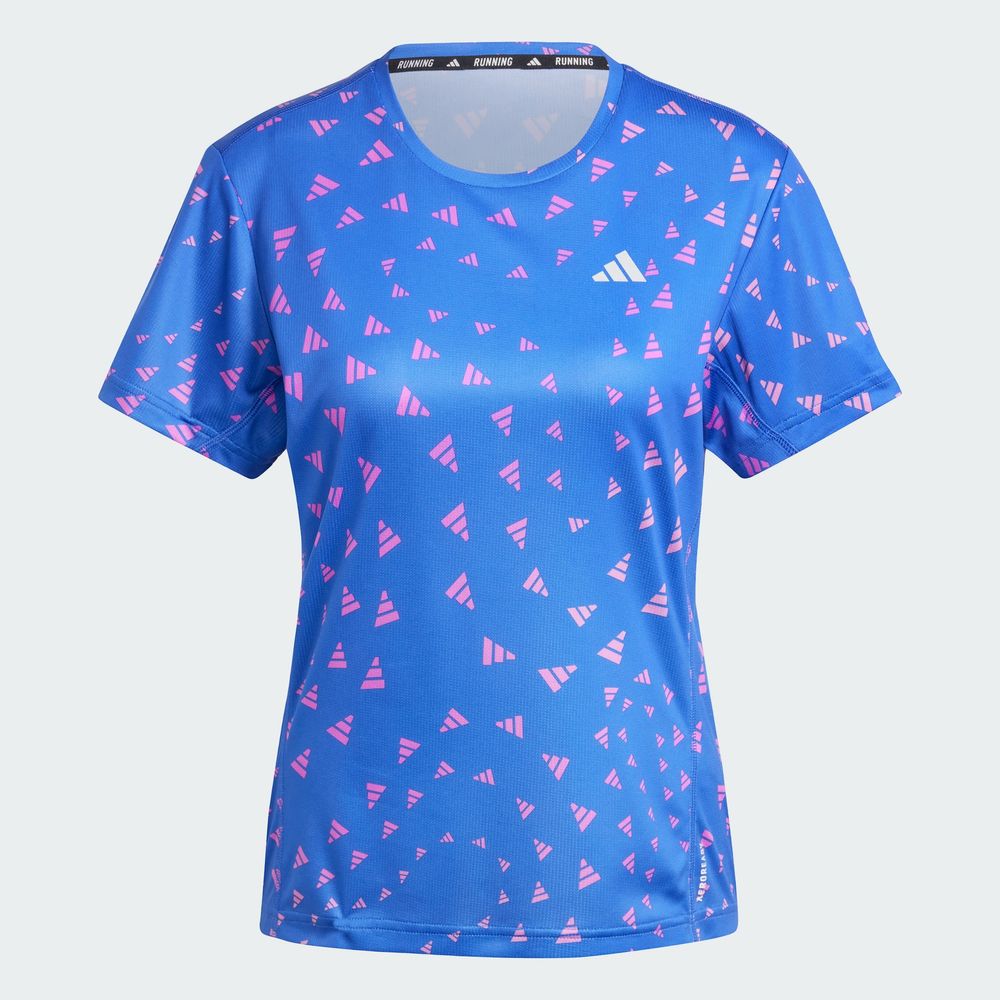 Foto 4 pulgar | Playera Estampada Aeroready Adidas Azul Mujer