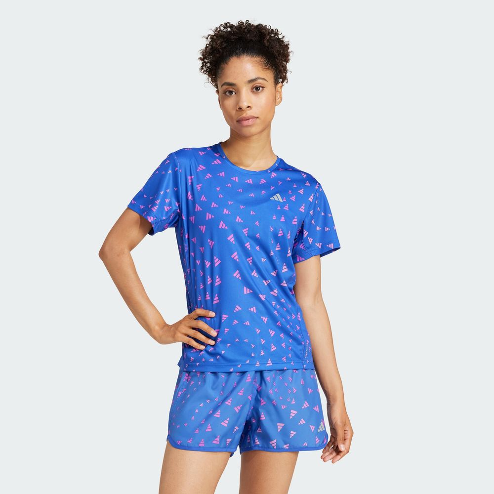 Foto 5 pulgar | Playera Estampada Aeroready Adidas Azul Mujer