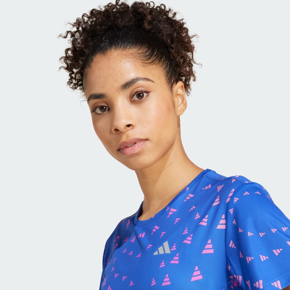 Foto 7 | Playera Estampada Aeroready Adidas Azul Mujer