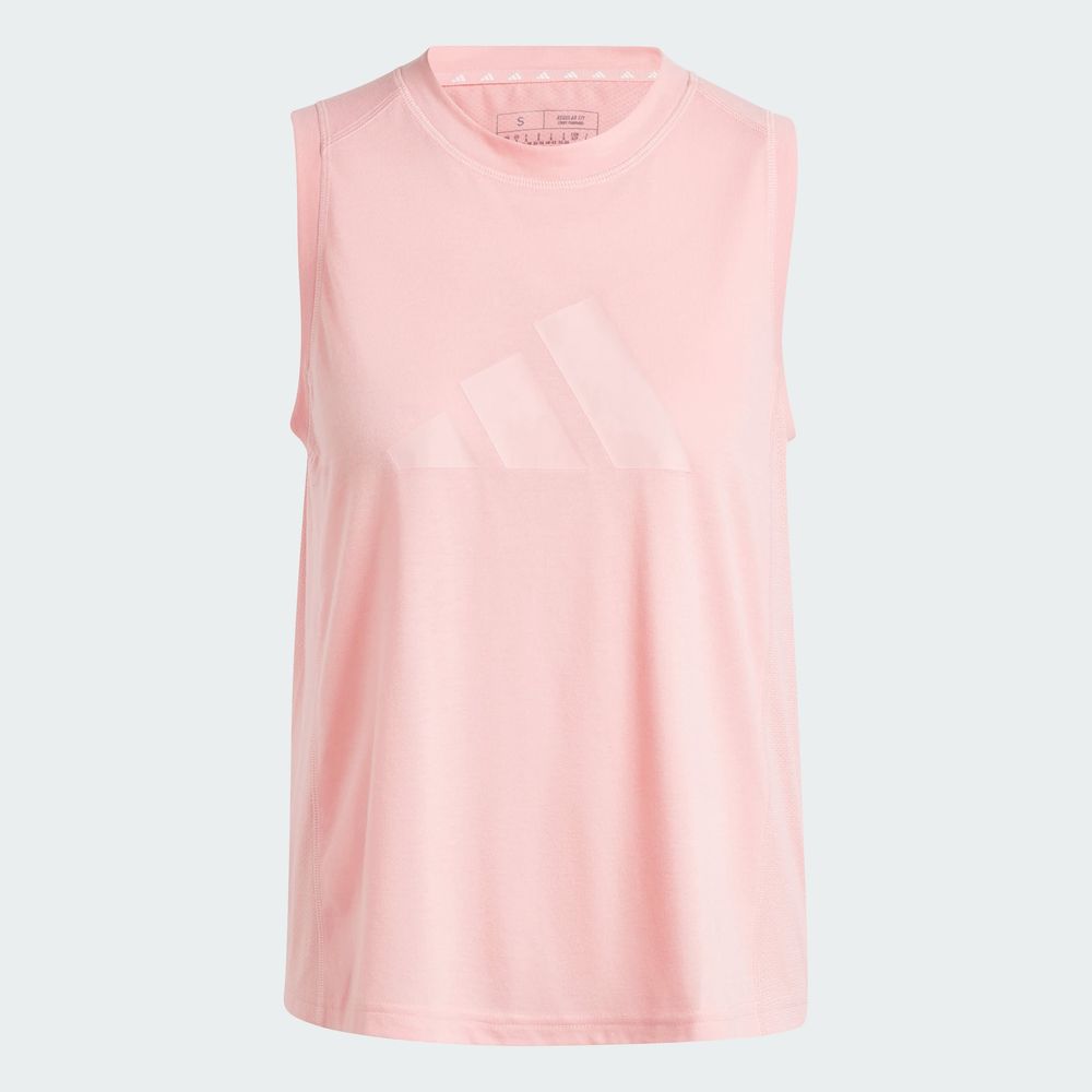 Foto 4 pulgar | Playera Sin Mangas De Entrenamiento Train Essentials Big Performance Logo Adidas Rosa Mujer