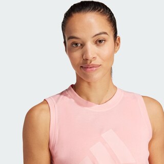 Foto 6 | Playera Sin Mangas De Entrenamiento Train Essentials Big Performance Logo Adidas Rosa Mujer
