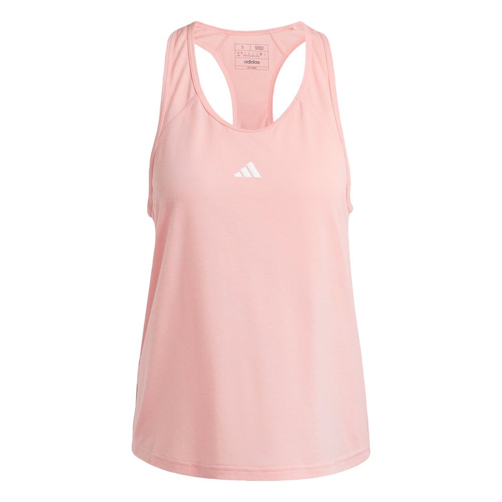 Playera Sin Mangas Train Essentials Minimal Branding Racerback Adidas Rosa Mujer