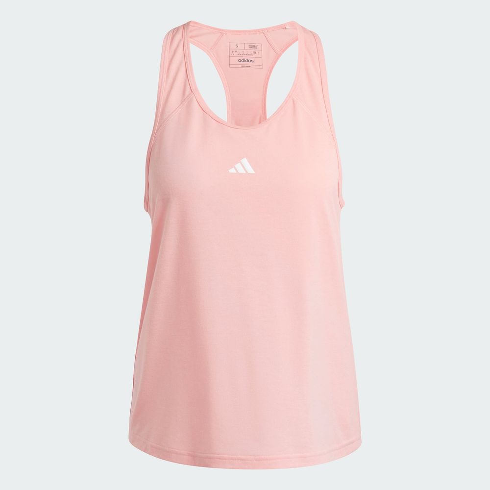 Foto 4 pulgar | Playera Sin Mangas Train Essentials Minimal Branding Racerback Adidas Rosa Mujer