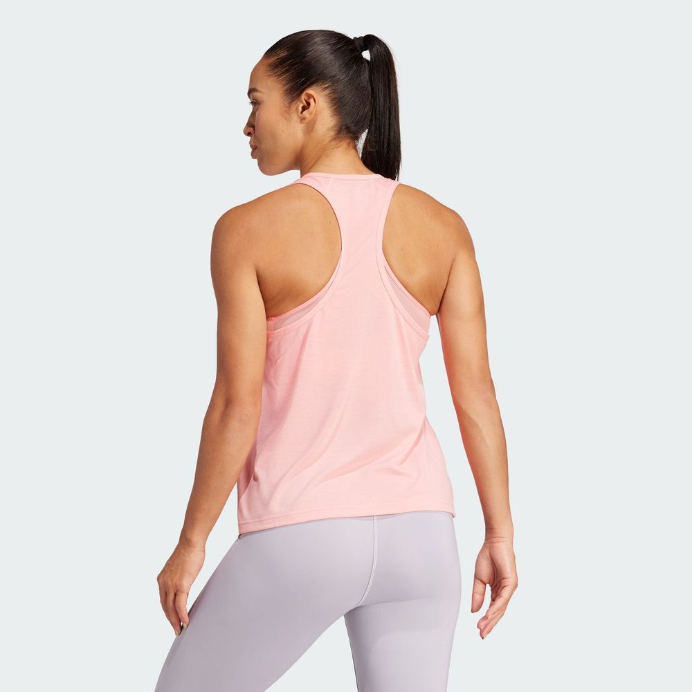 Foto 4 | Playera Sin Mangas Train Essentials Minimal Branding Racerback Adidas Rosa Mujer