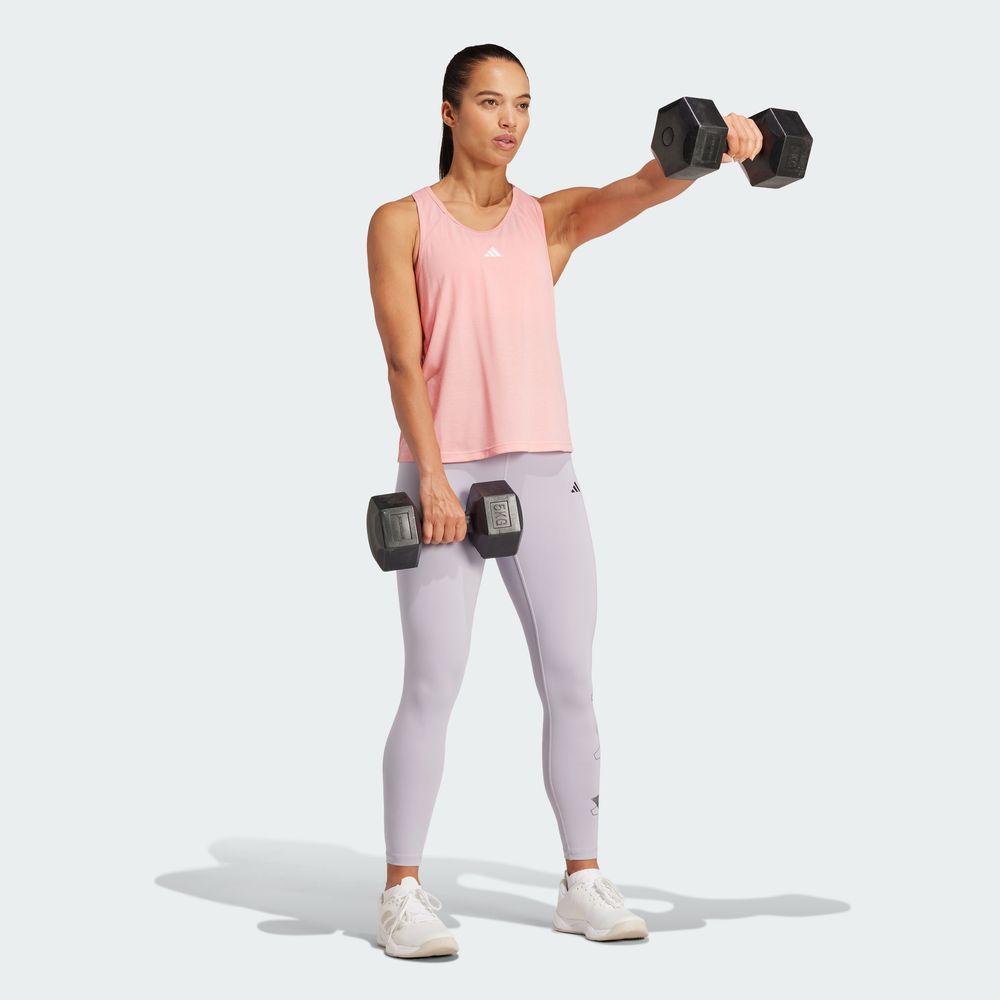 Foto 5 | Playera Sin Mangas Train Essentials Minimal Branding Racerback Adidas Rosa Mujer