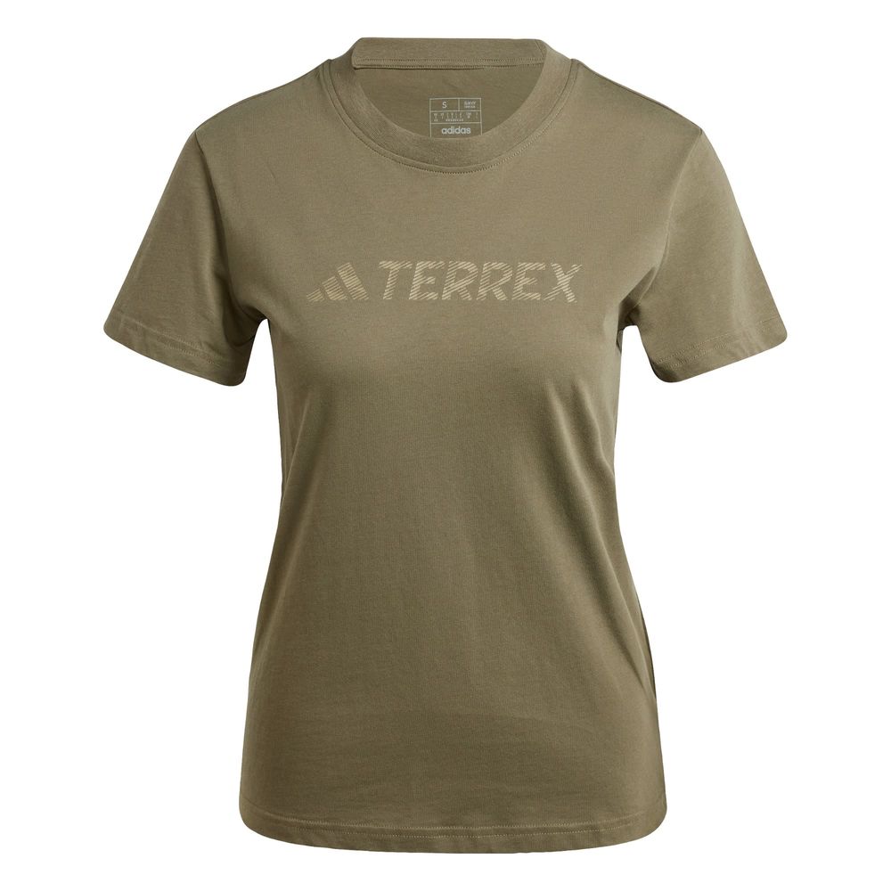 Playera Adidas Terrex Classic Logo Verde para Mujer