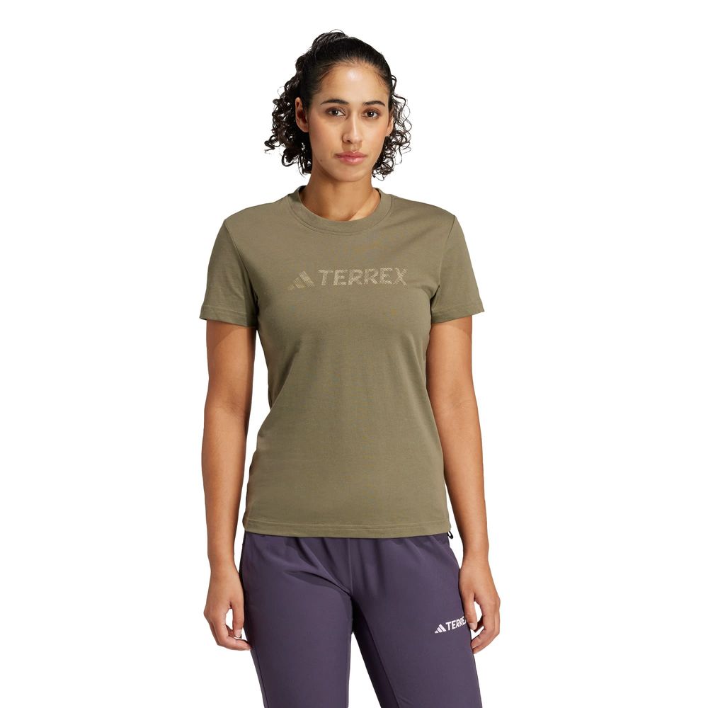 Foto 3 pulgar | Playera Adidas Terrex Classic Logo Verde para Mujer