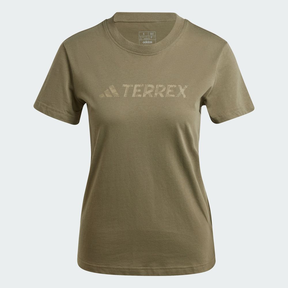 Foto 4 pulgar | Playera Adidas Terrex Classic Logo Verde para Mujer
