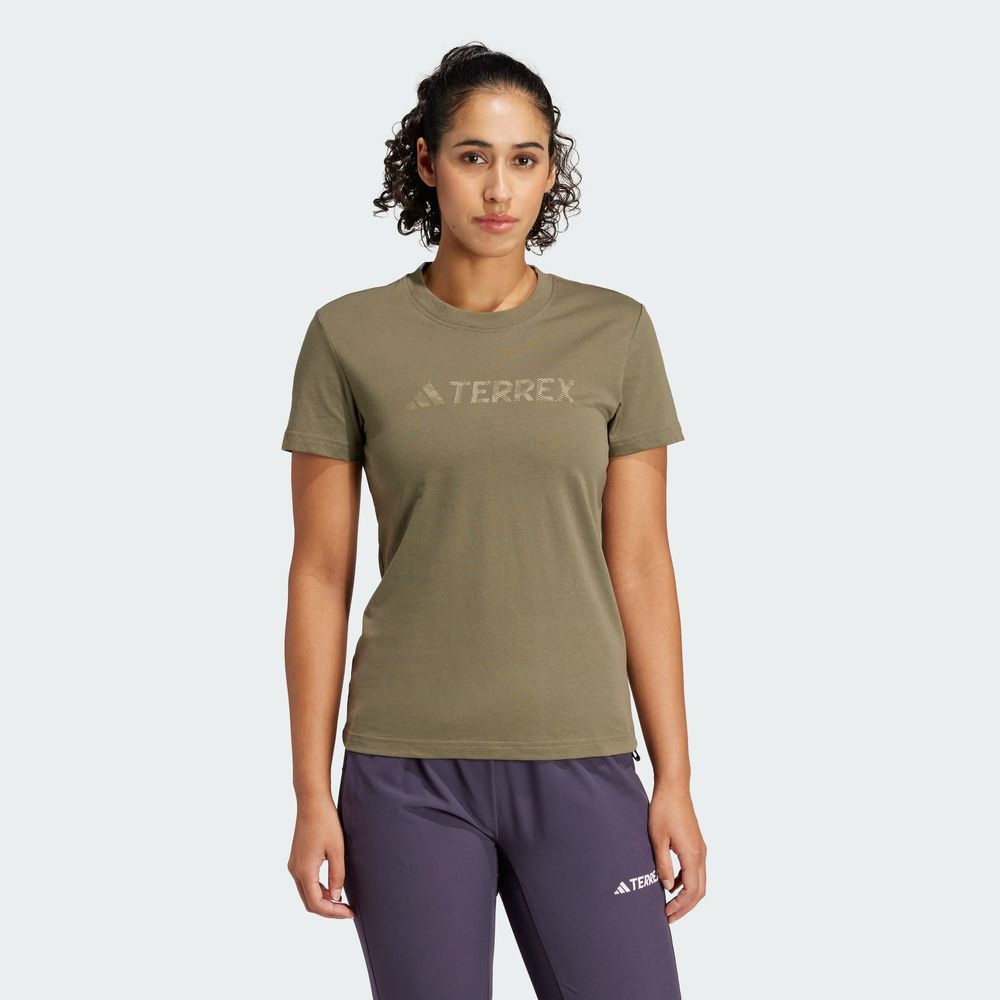 Foto 5 pulgar | Playera Adidas Terrex Classic Logo Verde para Mujer