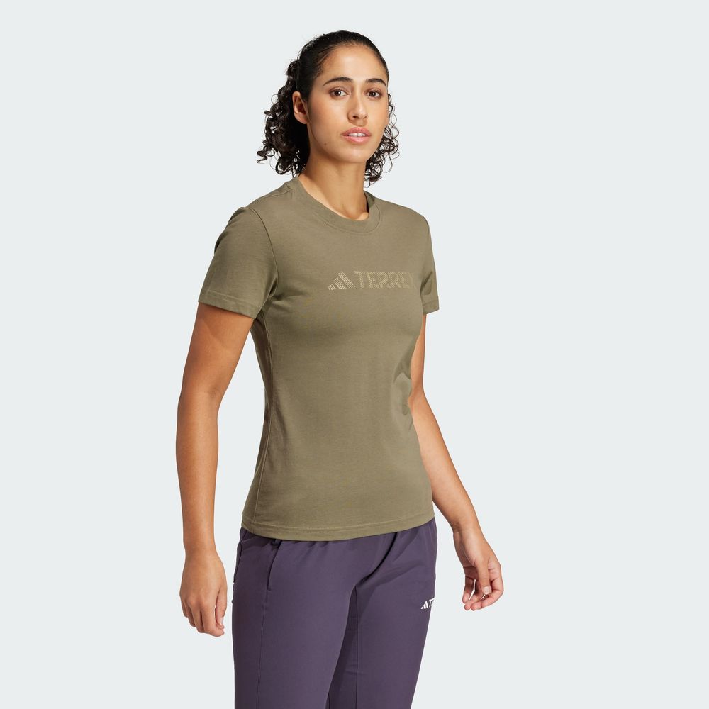 Foto 7 pulgar | Playera Adidas Terrex Classic Logo Verde para Mujer