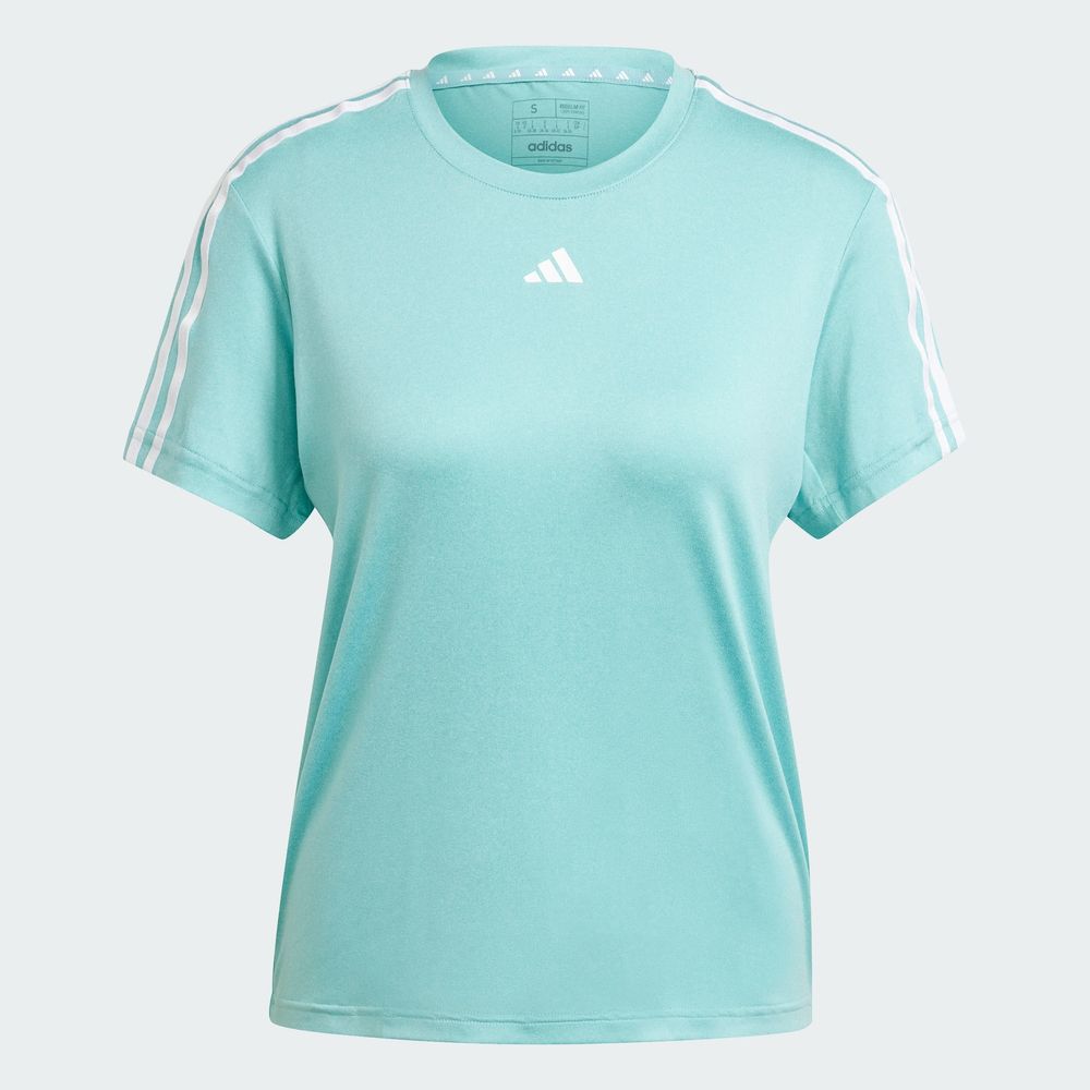 Foto 4 pulgar | Playera Aeroready Train Essentials 3 Franjas Adidas Turquesa Mujer