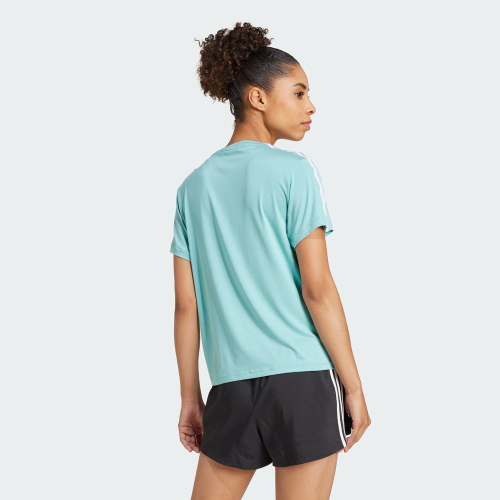 Foto 6 pulgar | Playera Aeroready Train Essentials 3 Franjas Adidas Turquesa Mujer