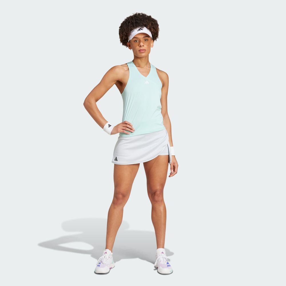 Foto 7 | Playera Sin Mangas Club Tennis Cuello En V Adidas Turquesa Mujer