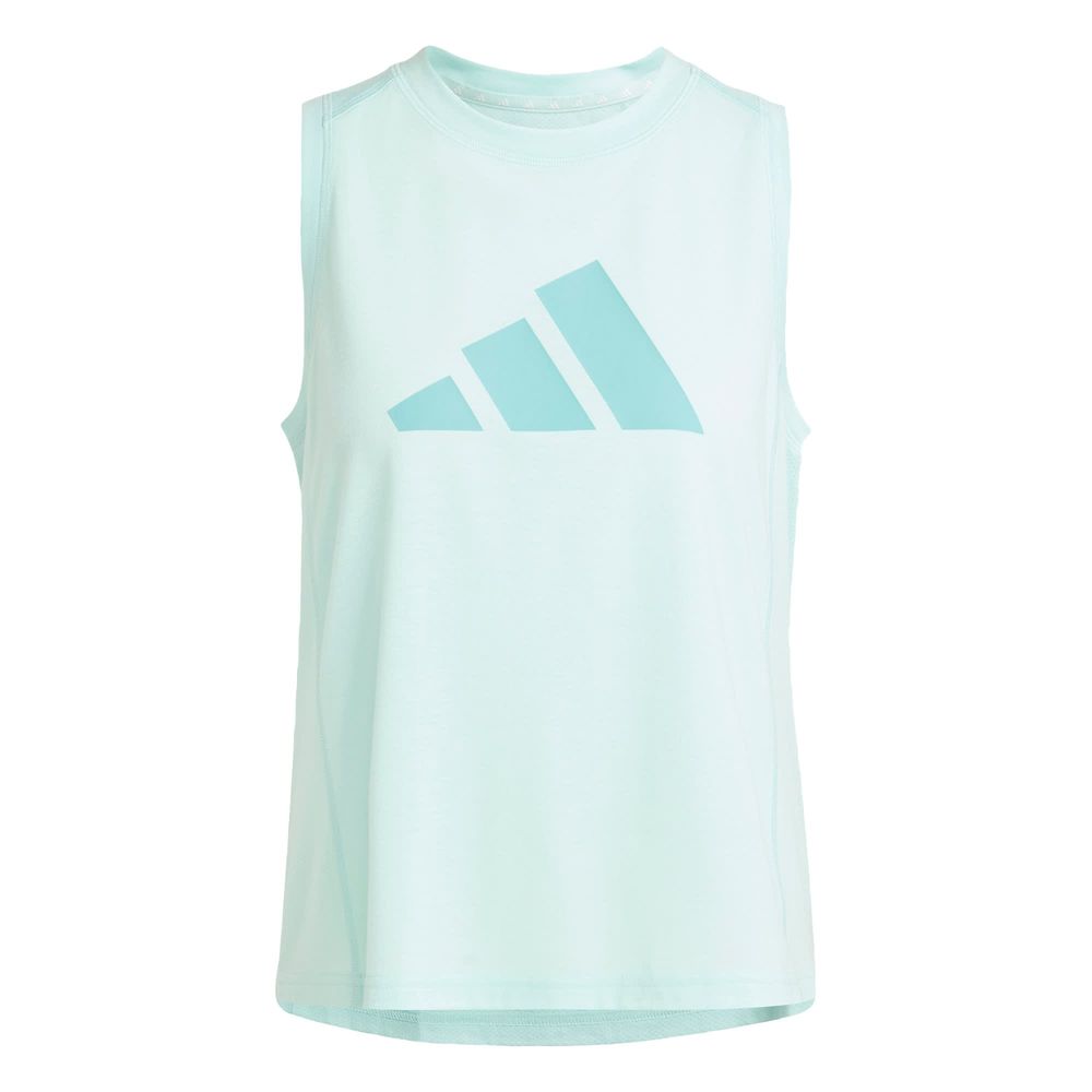 Foto 2 pulgar | Playera Sin Mangas De Entrenamiento Train Essentials Big Performance Logo Adidas Turquesa Mujer