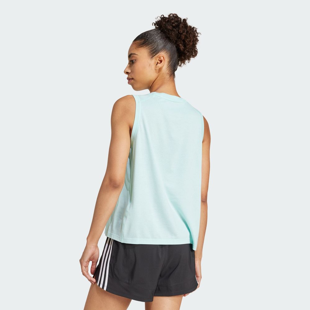 Foto 5 pulgar | Playera Sin Mangas De Entrenamiento Train Essentials Big Performance Logo Adidas Turquesa Mujer