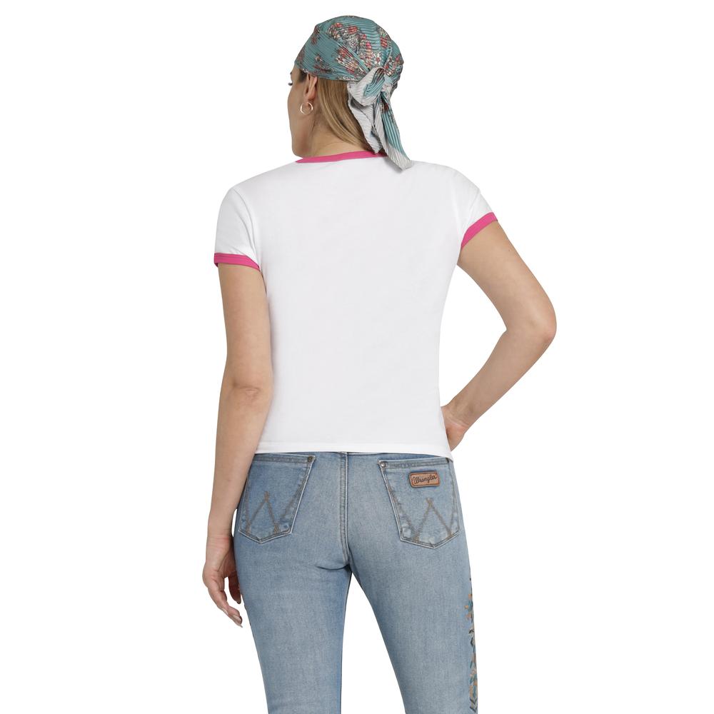 Foto 4 pulgar | Playera Mujer Wrangler Slim Fit 362 Blanco