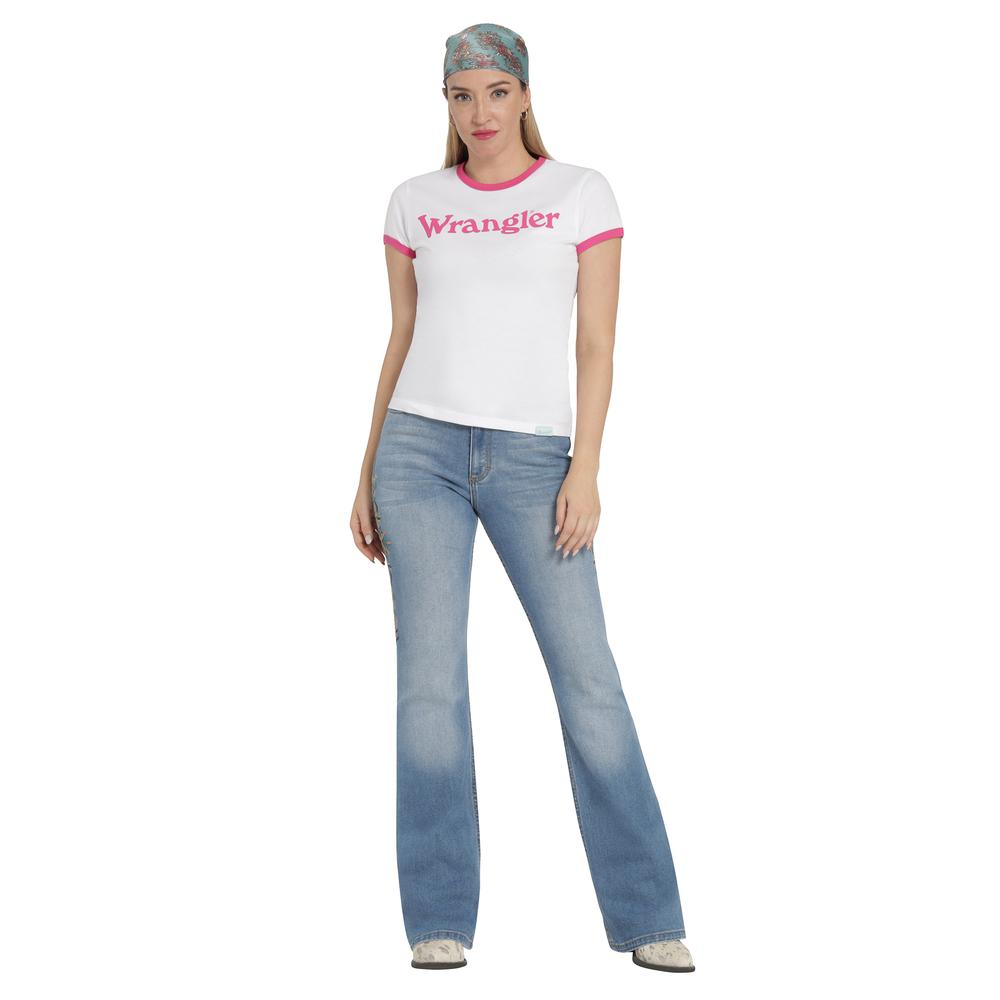 Foto 5 pulgar | Playera Mujer Wrangler Slim Fit 362 Blanco