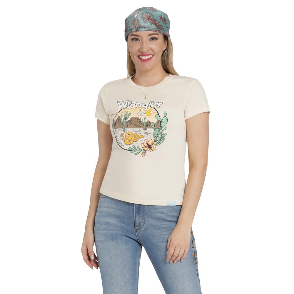 Foto 2 pulgar | Playera Mujer Wrangler Slim Fit 369 Beige