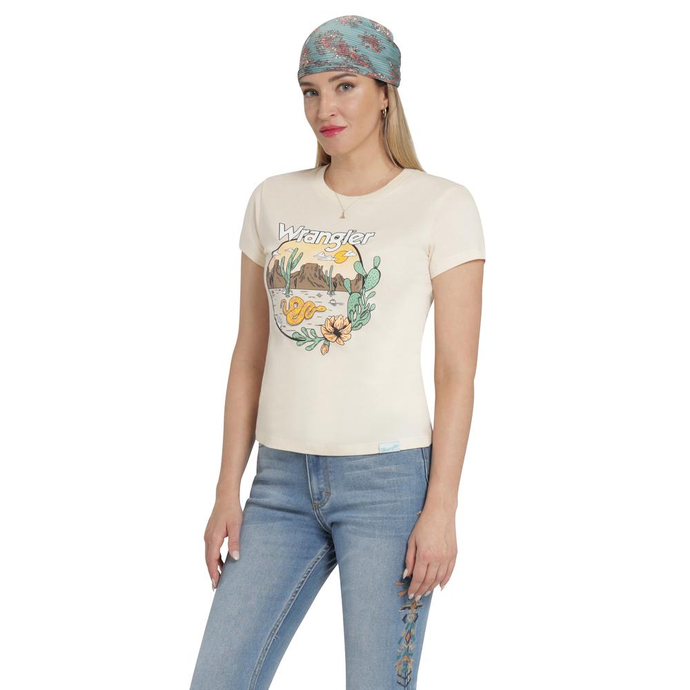 Foto 3 pulgar | Playera Mujer Wrangler Slim Fit 369 Beige