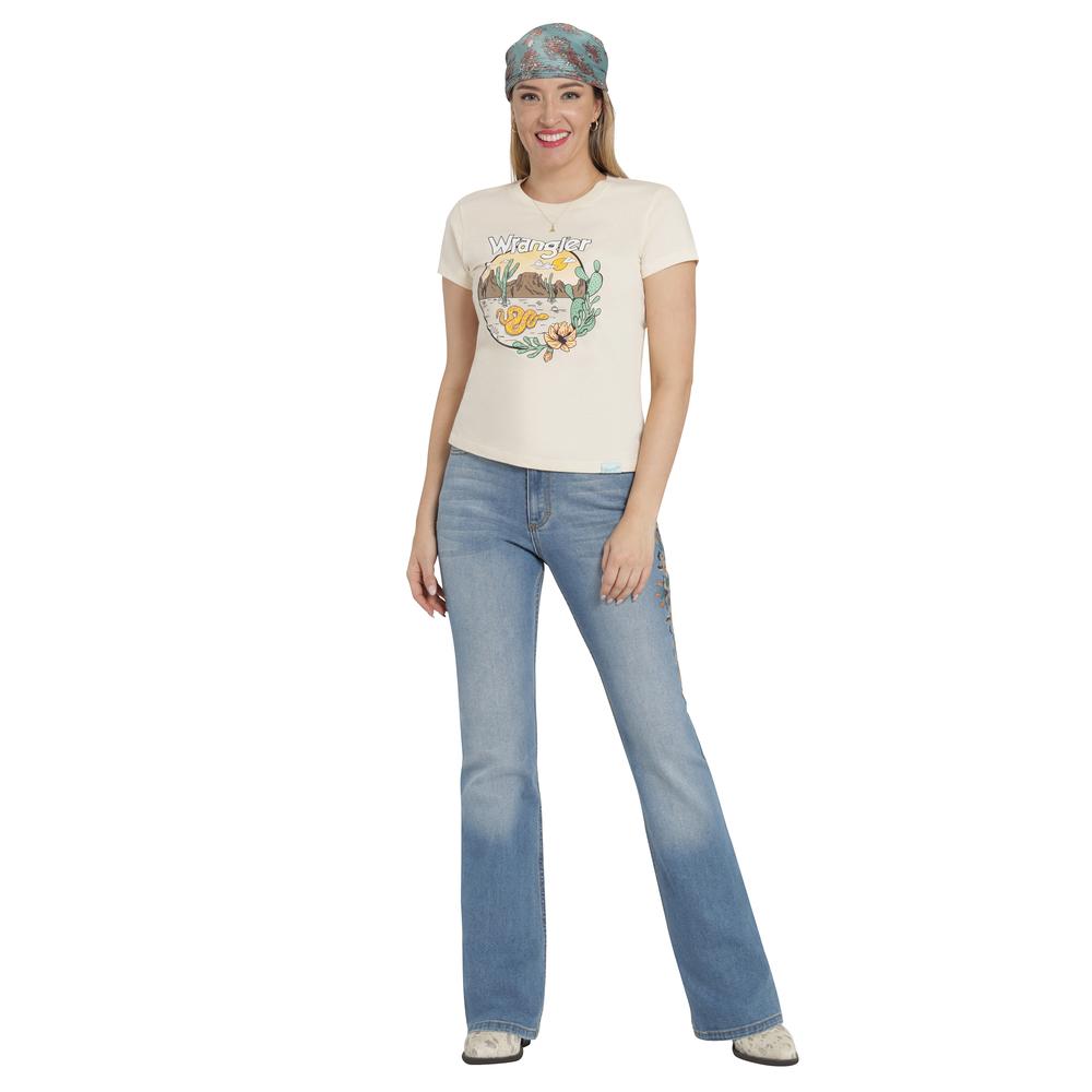 Foto 5 pulgar | Playera Mujer Wrangler Slim Fit 369 Beige