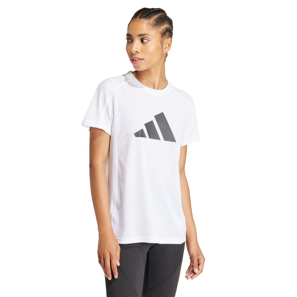 Foto 3 pulgar | Playera De Entrenamiento Train Essentials Big Performance Logo Adidas Blanco Mujer