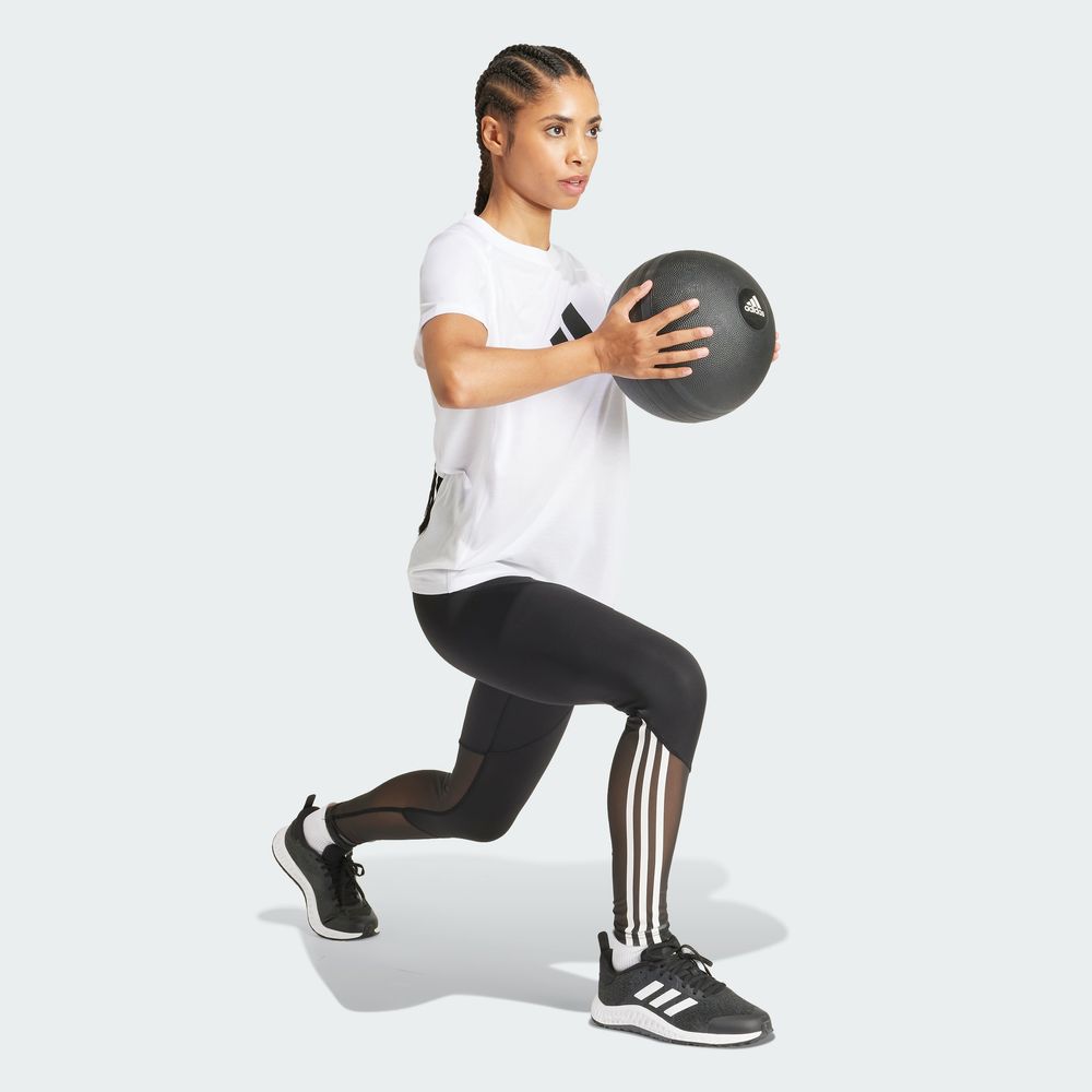 Foto 6 pulgar | Playera De Entrenamiento Train Essentials Big Performance Logo Adidas Blanco Mujer