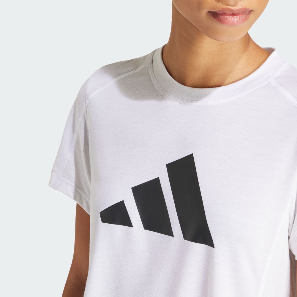 Foto 7 pulgar | Playera De Entrenamiento Train Essentials Big Performance Logo Adidas Blanco Mujer