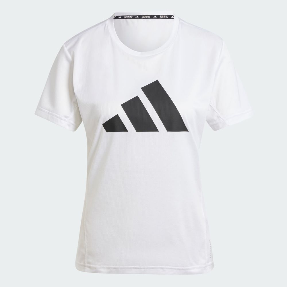 Foto 3 | Camiseta Run It Adidas Blanco Mujer