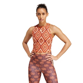 Foto 2 | Playera Sin Mangas De Training Adidas X Farm Rio Adidas Azul Mujer