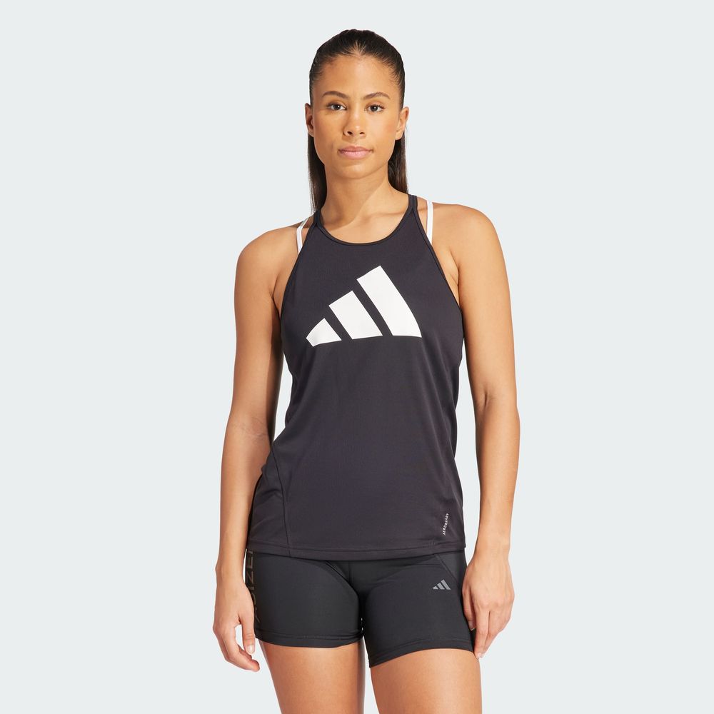 Foto 4 pulgar | Playera Sin Mangas Run It Adidas Negro Mujer