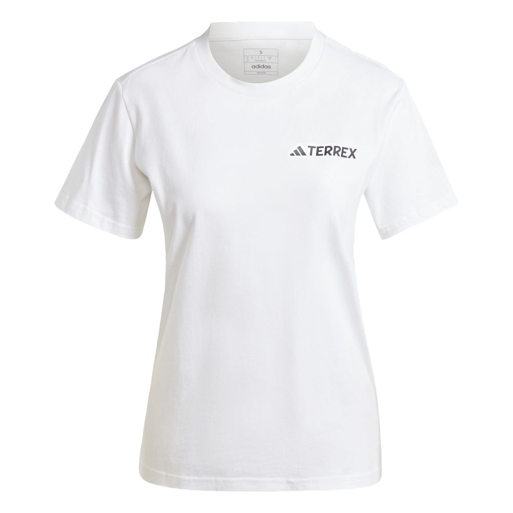 Foto 2 pulgar | Playera Estampada Terrex Adidas Blanco Mujer