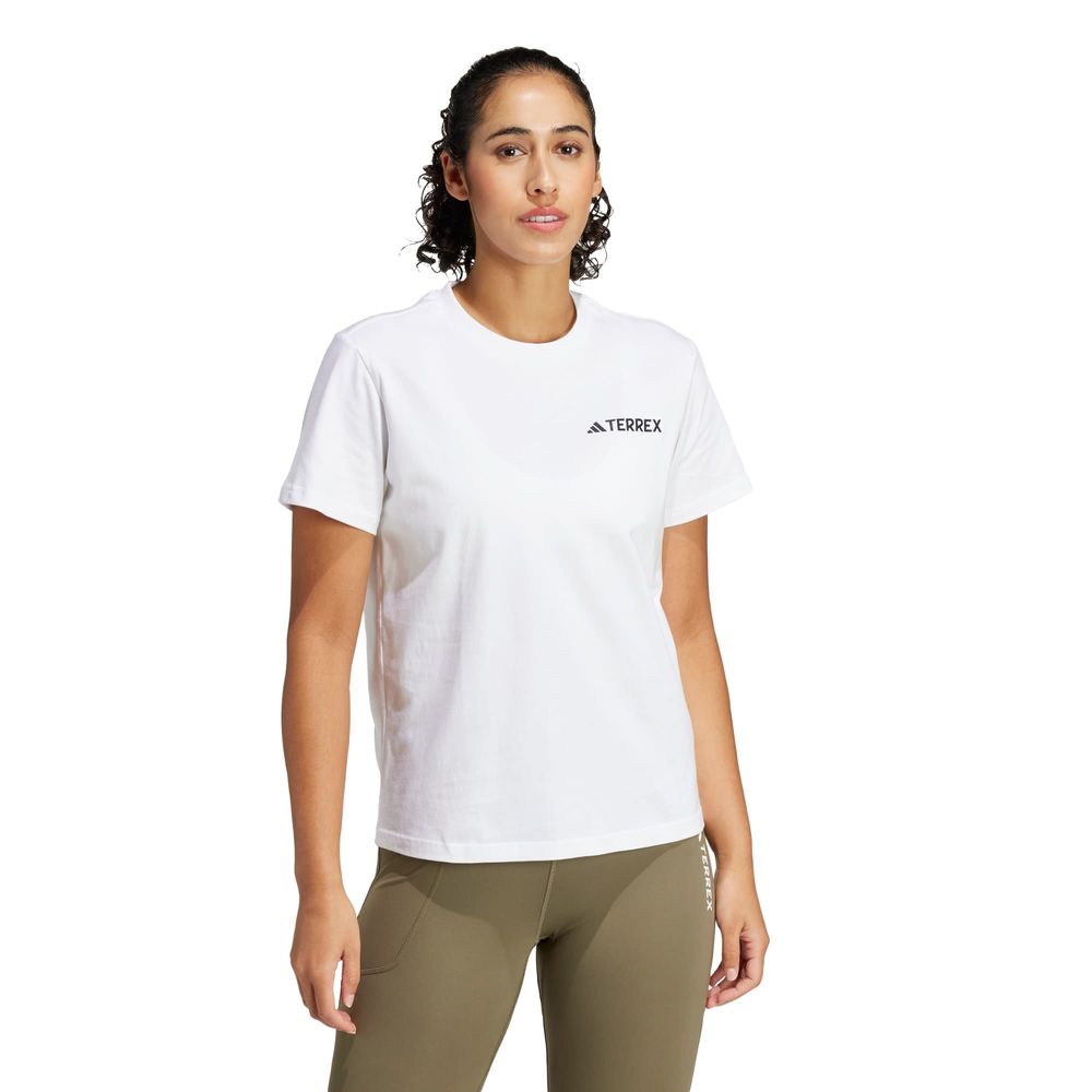 Foto 3 pulgar | Playera Estampada Terrex Adidas Blanco Mujer