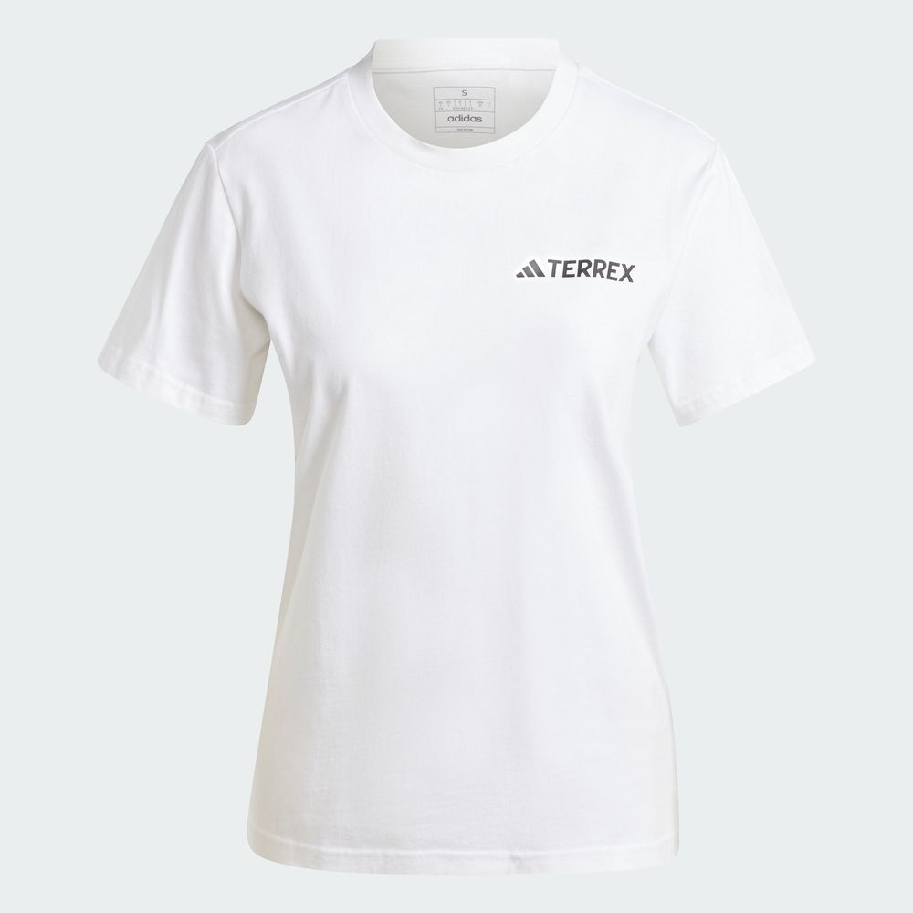 Foto 4 pulgar | Playera Estampada Terrex Adidas Blanco Mujer
