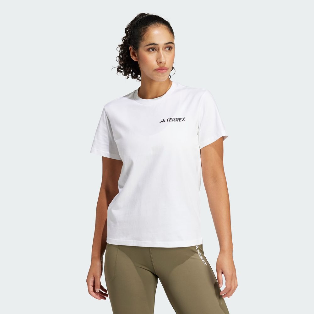 Foto 6 pulgar | Playera Estampada Terrex Adidas Blanco Mujer